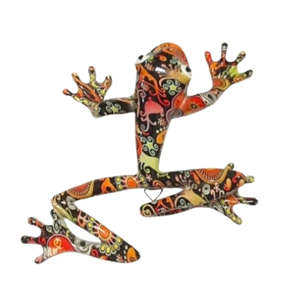 Talavera Style Art Deco Wall Frog Colorful Vibrant